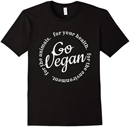 Mens Go Vegan T-Shirt. For your health Vegan Tee XL Black