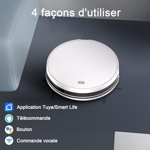 Yigars 2026 Robot Aspirapolvere Lavapavimenti 2in1 Spazza, Aspira, Robot Aspirapolvere con Fino a 5500Pa 7,8cm Ultra Sottile App/Alexa Ideale per Pulizia Domestica/Peli Animali-White