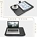 Lap Desk NNEWVANTE Laptop Desk for Adults Fits up to 15.6in Portable Knee Table Tray with Bean Bag Foam Cushion Pillow for Computer MacBook Tablet iPad,2 Pockets (Black)thumb 4
