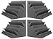 NEW LEVEL Charcoal Acoustic Foam Bass Trap Studio Corner Wall 12" X 7" X 7" (4 PACK) primary