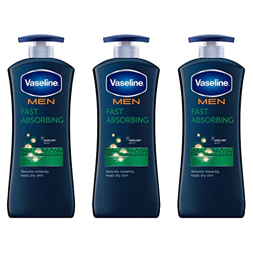 Vaseline Men Body Lotion, Fast Absorbing, 20.3 oz, 3 ct
