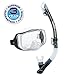 TUSA Sport Adult Imprex 3D Purge Mask and Dry Snorkel Combo, Smoke