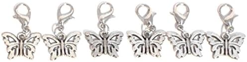 Butterfly Charms 6 Pack for Handbags Zippers Backpacks