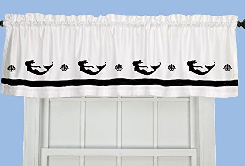 Mermaid Seashell Window Valance / Window Treatment - In Your Choice of Colors - Custom Made