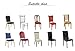 iEventStar 4 pieces Spandex Stretch Washable Dining Room Chair Cover Protector Seat Slipcovers for All Seasons (White, 4)