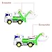 Recycle Trash Trucks Garbage Dump Truck Toys Friction Powered for Kids Vehicle for Boys with Lights and Sound 4 Wheels 1:20 Advanced Simulation Model-City Sanitation Series Green and White