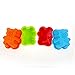 Mirenlife Bear Shape Reusable Non-stick Silicone Baking Cups / Cupcake Liners / Muffin Cup Molds in Storage Container - 12 Pack - 4 Vibrant Colors