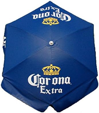 Corona Extra Vinyl 6ft Deluxe Patio &amp; Beach Umbrella INCLUDES 2 lower poles