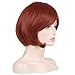 ColorGround Short Reddish Brown Prestyled Cosplay Wig for Women
