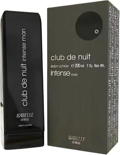 Kit Perfume Árabe Masculino Club de Nuit Intense Man Isabelle La Belle 100ml + Loção Hidratante Corporal Body Lotion 200ml – Combo Alta Fixação e Projeção