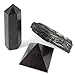 Beverly Oaks 3 Pcs Black Tourmaline Crystal Collection ~ Obelisk Tower, Pyramid and Raw Tourmaline Chunk ~ Chakra, Reiki and Metaphysical ~ Crystals and Healing Stones Therapy COA