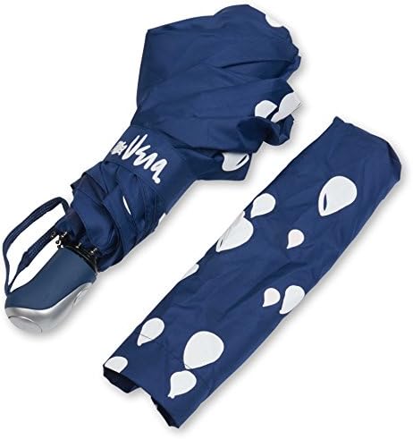 Vera Umbrella Auto Open Water Activated Color Changing (Navy Raindrops)
