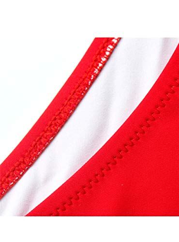 JFan-Costume-da-Bagno-Donna-a-Vita-Alta-in-Due-Pezzi-Stampa-Floreale-Bikini-Halter-Regolabile-Costume-da-Bagno
