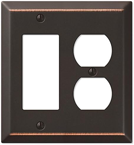 Century Aged Bronze Rocker (Gfi) Duplex Outlet
