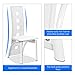 Giantex 4 Pcs Dining Chairs PU Leather Steel Frame High Back Contemporary Home Furniture (White)