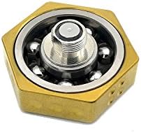 Fidget Vape Spinner Vapor Stainless Steel Bearing Focus Anxiety Relief Toys Fit for 510 Interface with Dice Function (Gold)