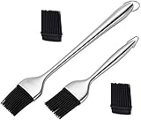 2 Pcs BBQ Basting Brush, 12 Inch & 7 Inch Solid