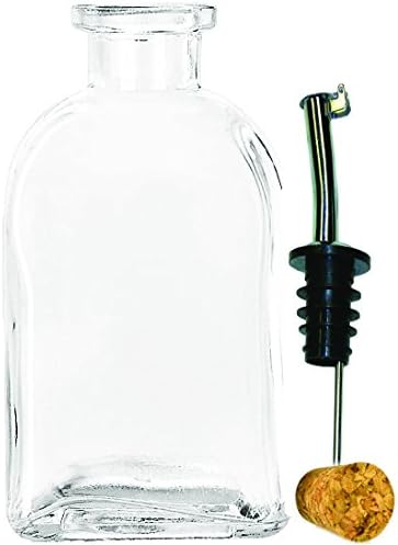 Olive Oil Outpost on Anna Maria Barcelona 250ml Clear Glass Bottle Cap Cork Pour Spout Flap
