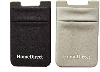 HomeDirect Lycar Smart 2 Pocket Functioning as Card Holder for Back of iPhone, Android, All Smartphone and for Metal Card Holder Pack of 2 (Black and Grey)