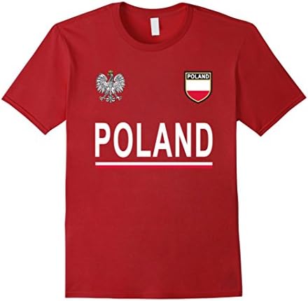 Mens Poland, Polska Cheer Jersey 2017 - Football Polish T-Shirt XL Cranberry