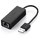 UGREEN Ethernet Adapter USB 2.0 to 10/100 Network RJ45 Lan Wired Adapter for Nintendo Switch, Wii, Wii U, Macbook, Chromebook, Windows 10, 8.1, Mac OS, Surface Pro, Linux ASIX AX88772 Chipset (Black)