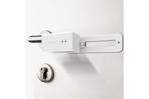Childproof Door Lever Lock, ILIVABLE Door Handle Lock for Kids Safety. Allows Parents to Access Door from Both Sides, 3M Adhe