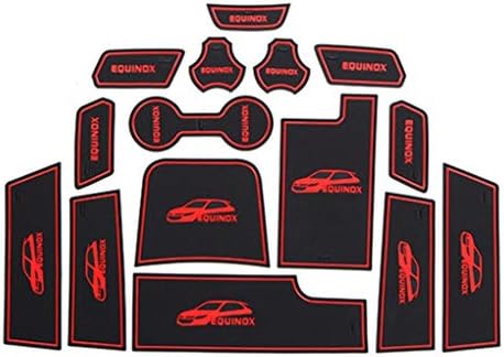 Laileya 15pcs/set Interior Door Gate Slots Pad Cup Holder Non-slip Groove Mats Replacement For Chevrolet Equinox 2017-2019
