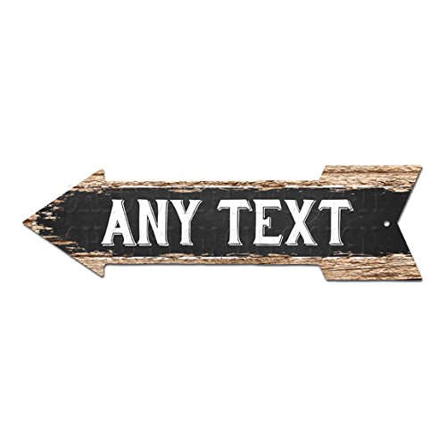 CustomAny Text Any Name Initial Customize Personalize Left Arrow Man CAVE Street Sign Chic Rustic Street Plate Sign Bar Cafe Restaurant Shop Home Man cave Decor Gift Sign