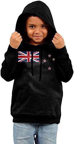 New Zealand Flag Toddler's Long Sleeve Hooded Sweatshirt 4 Toddler