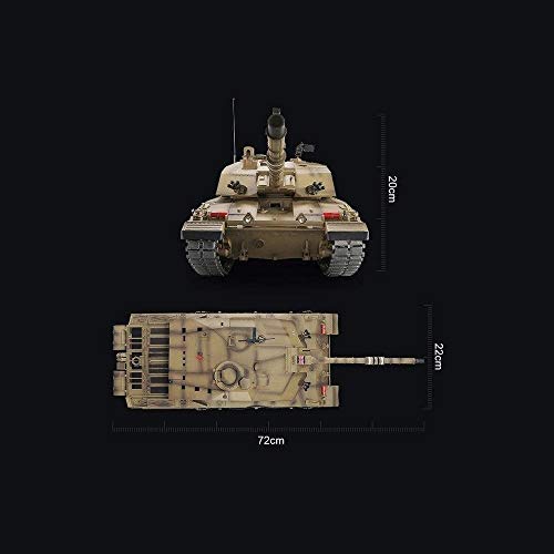 Moerc Super große 72cm RC Panzer 01.16 Semi-Legierung Militär Modell Multifunktions-Metall-Emission Spur Erwachsener… – Bild 3
