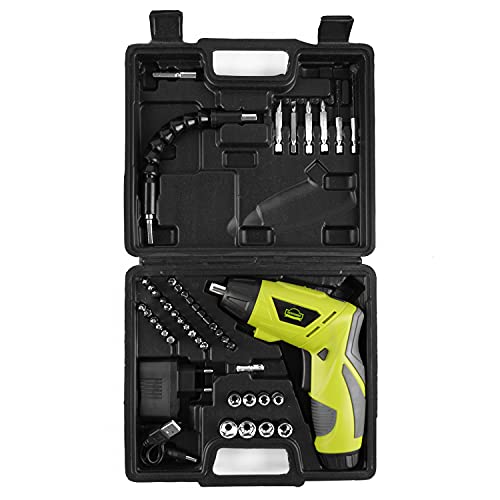 Akkuschrauber 6 Nm, Dewinner Akkuschrauber 1300 mAh 3,6 V mit 45 Zubehörteilen, Ladeadapter mit USB-Kabel und… – Bild 6