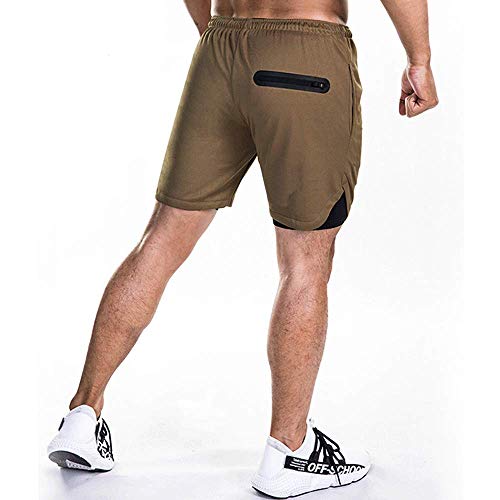 EVERWORTH Men's 2in1 Bodybuilding Workout Shorts Lightweight Gym