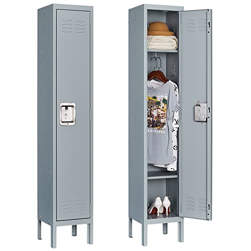SISESOL 2pc Metal Locker Storage Cabinet, 66" Organizer for Work With ...