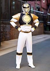 White Ranger Costume for Adults, Mighty Morphin