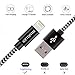 sharllen iPhone Cable 5Pack 3FT/6Foot/10Feet MFi Certified Nylon Braided Fast USB Charging&Syncing Charger Cord Wire Lightning Cable Compatible iPhone11/XS/Max/XR/X/8P/7Plus/6s P/6/6P/iPad/iPod Black