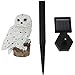 Trenton Gifts Weather Resistant Outdoor LED Solar Owl Light, Garden Stake | White