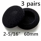 SOFTROUND Foam Pad Ear Cover for Philips Sony Headphones-3pairs of 2-5/16-Inch T-012-6P