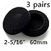 SOFTROUND Foam Pad Ear Cover for Philips Sony Headphones-3pairs of 2-5/16-Inch T-012-6P