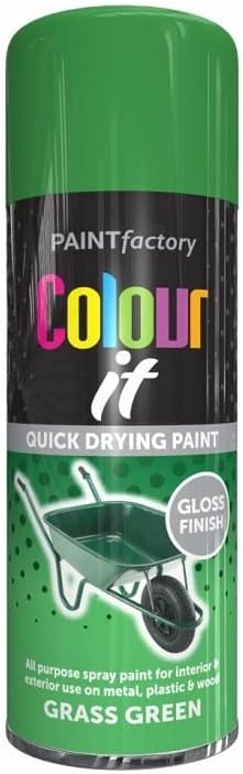 SuperGift.com Grass Green Gloss All Purpose Aerosol Spray Paint 250ml