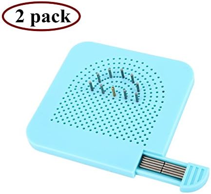 Kosause 2Pack Quilling Board with Pins Storage Light Blue Grid Guide for Paper Crafting Winder Roll Square Craft DIY Tool