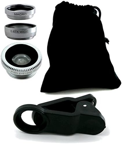 Universal Clip-On 3-in-1 Camera Lens Kit - Fits IPhone7/6s Plus/6s /5s Devices - ON SALE FOR A LIMITED TIME!!-Pro-Glass Fisheye, Super Wide-Angle, and 15X Macro Lenses w/ 1 year Full Warranty
