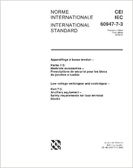 IEC 60947-7-3 Ed. 1.0 b:2002, Low-voltage switchgear and controlgear