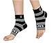 Zoomie's Plantar Fasciitis Socks - Heel, Arch, Achilles Tendon and Ankle Support - Foot Compression Sleeves - 1 Pair (Black-Gray Stripes, Medium)
