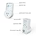 Goronya Wireless Outlet Switch with Remote,Electrical Plug Outlet Control for Household Appliance Lamp Light Etc (5 Plug/2 Remote)