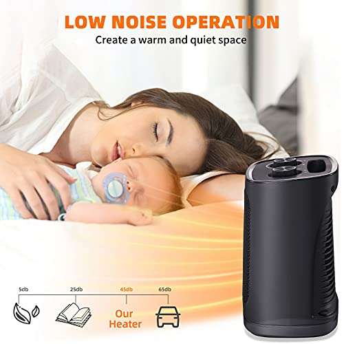 Kismile Small Space Heater for Indoor Use, Electric Ceramic Space