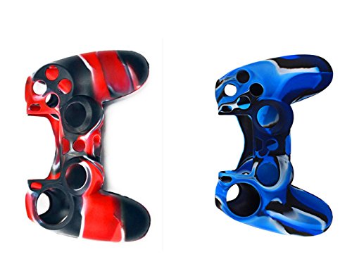 Hipipooo-2-Pack-of-Silicone-Camouflage-Protective-Skin-Case-For-Sony-PS4-Dualshock-Controller