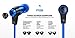 Sentey Black/Blue Earbuds Earphones in Ear Headphones Headset Metal Audiophile for Music Running Travel Carrying Case Included Tangle Free Cable Oryon LS-4217 Inline Control Microphone Kids Men Girls