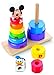 Melissa & Doug Disney Baby Mickey Mouse and Donald Duck Wooden Stacker Toy (12 pcs)