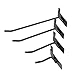HONESTY Slatwall Hooks - 16 (8 Each 4in & 6in) Retail & Exhibition Hooks for Perfect Item & Product Display, Metal Black