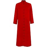 Men's Cassock Robe Church Robe Choir Minister Clergy Pulpit Liturgical 5 colors